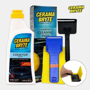 인덕션 클리너 + 전용 수세미 12P + 핸드툴 + 스크래퍼 쿡탑 청소 세트 NO3