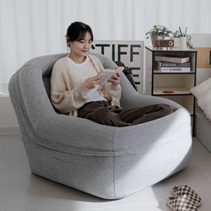 쿠디 소파 1인용소파 패브릭 모던 에어 에어멜로우 S라인 에어소파 에어쇼파