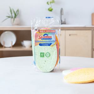 셀룰로오스 원형 수세미 컬러 믹스 3개입