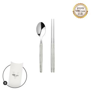 레오네 커트러리 우드 수저세트 라이트그레이