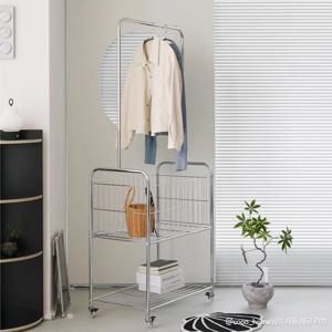 포인트 수납 스탠드 행거 2colors 철제행거 이동식행거 트롤리 미드센츄리 행거