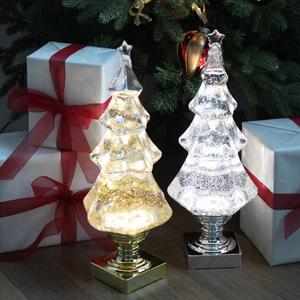 투명 트리 크리스마스 오르골 워터볼 LED 스노우볼 무드등 조명