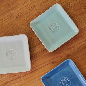 노바 사각접시 14cm - 화이트, 아쿠아, 블루