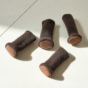 논슬립처리로 벗겨지지 않는 의자발커버 4개입 다크브라운