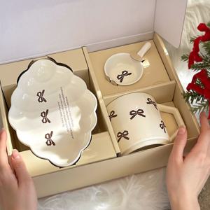 빠마린_선물포장 소금빵 접시 홈브런치 1인 3p 세트(국내 제작/식세기 가능)