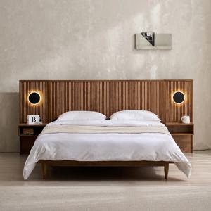 그라치아 템바보드 통깔판 원목 침대프레임 Q