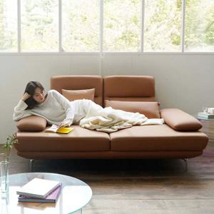 쿠폰가 349,000/ 라온 가죽 스윙 소파 3인