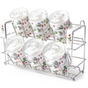 BSF 백산도자기 벽걸이 양념통 13P (스트로베리) 양념통세트 2단 양념기 1969