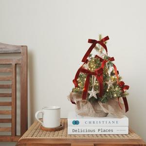 딥레드벨벳리본 지네전구미니트리풀세트