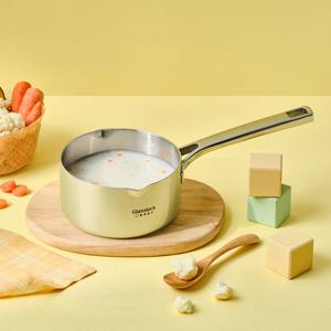 베이비 플랫 스텐 이유식 냄비 14cm