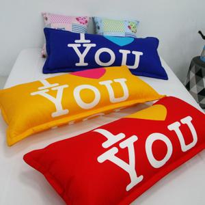 커버 아이러브유 2인 베개커버 쿠션 바디필로우 다리쿠션 안고자는베개