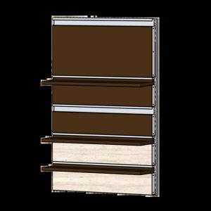 [해외] 스토크 원목 모듈 벽장 북선반스탠드 아트월 시스템 벽선반