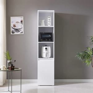 하이홈 400 키큰 오픈형 틈새 주방 수납장 white