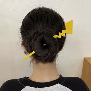 번개 비녀 머리핀 헤어핀 집게핀 헤어번 한복 올림머리 긴머리 고정핀 삔 헤어 머리 뒤꽂이