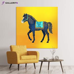 귀여운 황금 말 그림 거실 현관 아이방 인테리어 액자 병오년