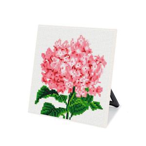DIY 보석십자수 스탠드형 큐트 20x20cm DS81_(소)핑크수국
