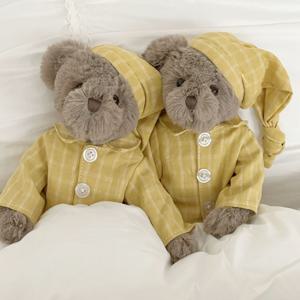 옐로 셋업 파자마 곰돌이 인형 애착인형 굿나잇 잠옷 곰인형