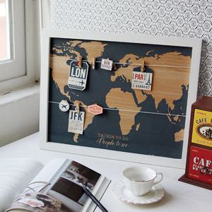 세계지도 집게 보드