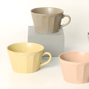 일본 코하루 플루트 도자기 스프 머그컵 430ml 5color