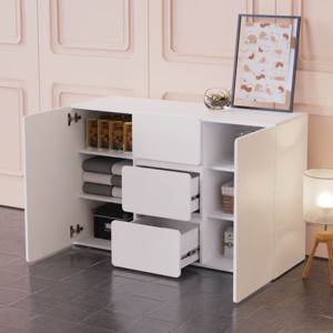 시즈닝 1200 높은 2도어 3서랍 대용량 수납장 도어+서랍 콤비 디자인