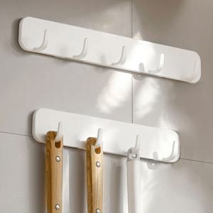 접착식 벽걸이후크 욕실 모자 진열대 차키 도어 후크 걸이 4구,5구