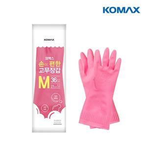 코멕스 손이편한 고무장갑 국산 라텍스 김장 설거지 주방장갑 (중)