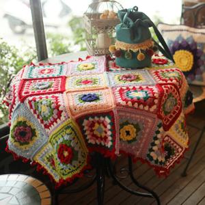 캐시미어크로쉐플라워담요