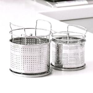 물받이 스텐수저통 원형 수저꽂이 조리도구통