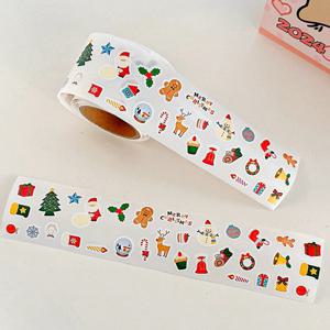 크리스마스 미니 조각 롤스티커 선물 포장 꾸미기 포인트 데코스티커