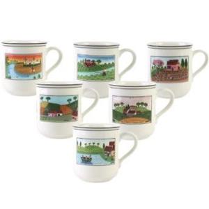 디자인나이프 머그 300ml 시골마을 2P 골르기