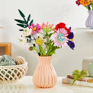 홈플레잉 플라워 블록 L 로즈 위드 그린리프