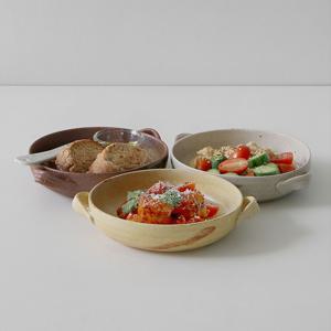 미노야키 동구리 핸들 접시 16CM 3color 양손핸들 그릇 스프볼