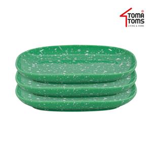 뉴트로 도자기 분식그릇 떡볶이접시 x 3인