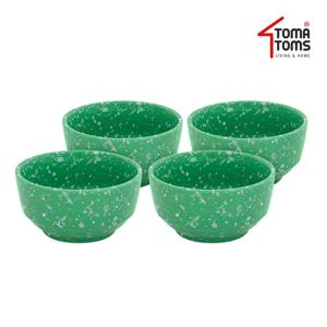 뉴트로 도자기 분식그릇 원형공기 x 4인