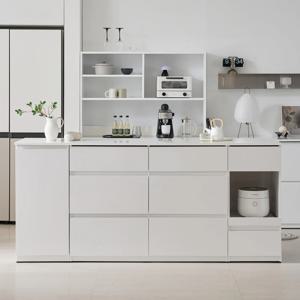 시오 E0 키높은 이지수납 광파오븐 아일랜드 홈바 식탁 렌지대 수납장 2000X600