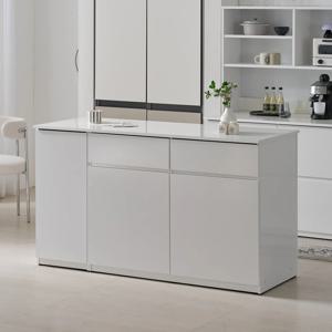 시오 E0 키높은 이지수납 광파오븐 아일랜드 홈바 식탁 렌지대 수납장 1600X600