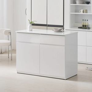 시오 E0 키높은 이지수납 광파오븐 아일랜드 홈바 식탁 렌지대 수납장 1200X600