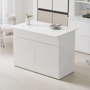 시오 E0 키높은 이지수납 광파오븐 아일랜드 홈바 식탁 렌지대 수납장 1200X750