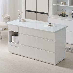 위드 E0 키높은 완전수납 광파오븐 인조대리석 아일랜드 홈바 식탁 렌지대 1600X750