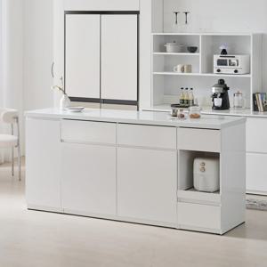 시오 E0 키높은 이지수납 광파오븐 인조대리석 아일랜드 홈바 식탁 렌지대 2000X600