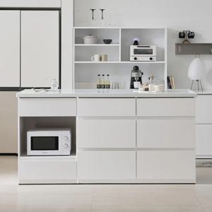 위드 E0 키높은 완전수납 광파오븐 인조대리석 아일랜드 홈바 식탁 렌지대 1800X600