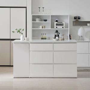 위드 E0 키높은 완전수납 광파오븐 인조대리석 아일랜드 홈바 식탁 렌지대 1600X600