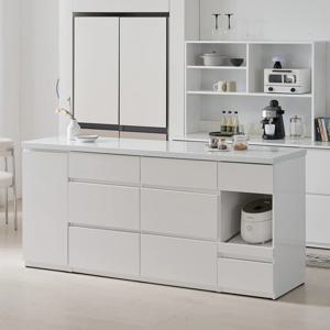 위드 E0 키높은 완전수납 광파오븐 인조대리석 아일랜드 홈바 식탁 렌지대 2000X600