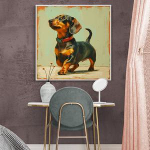 기다리림의 자태 그림 알루미늄액자 강아지 애완견 반려견 애견 카페 퍼피 펫 인테리어 액자