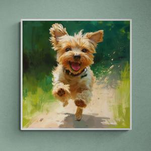 숲속의 기쁨 그림 알루미늄액자 강아지 애완견 반려견 애견 카페 퍼피 펫 인테리어 액자