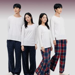 커플 도톰 밍크 스판 기모 잠옷 실내복 하의