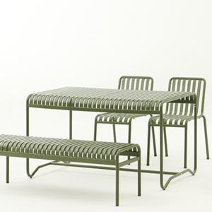 실내외 와이드 곡선 스트라이프 스틸 테이블(1290 5색)