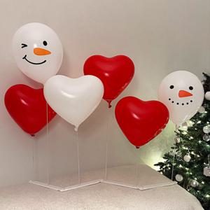 크리스마스 풍선 스탠드 세트 눈사람 하트 파티 소품 용품 장식 데코