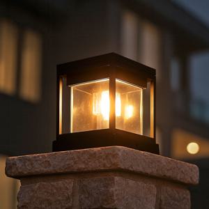 태양광 사각 문주등 LED 휀스등 태양열 카페 테라스 데크 조명_2color