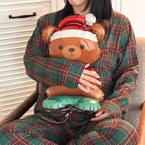 크리스마스 산타 곰돌이 풍선 장식 소품 홈 파티 데코 용품